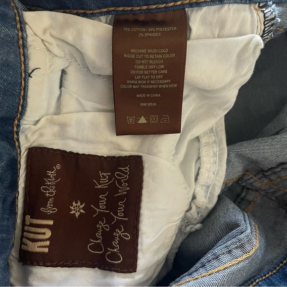 Kut from the Kloth Rosie Pencil Skirt Women’s 10 Blue Medium Wash Denim Slit - Picture 16 of 16